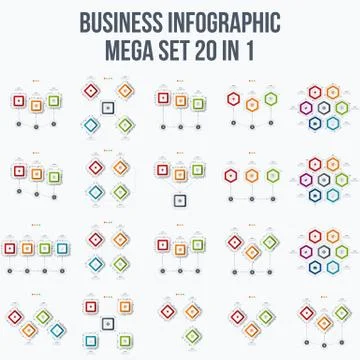 Set with infographics Illustrazione stock