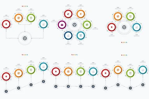 Set with infographics Stock Illustration