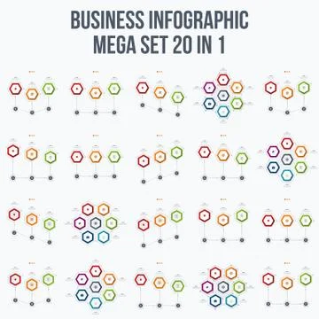 Set with infographics 스톡 일러스트