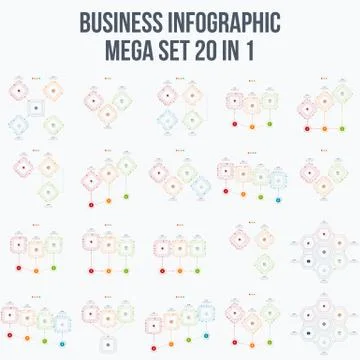 Set with infographics Illustrazione stock
