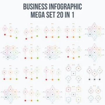 Set with infographics 스톡 일러스트