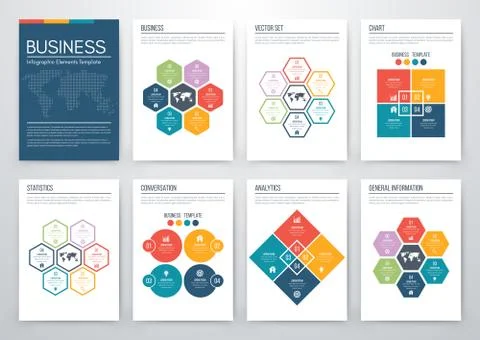 Set with infographics Stock Illustration
