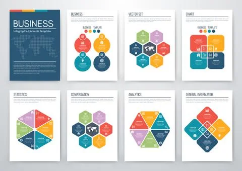 Set with infographics Stock Illustration