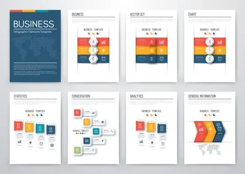 Set with infographics Stock Illustration