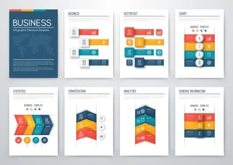Set with infographics Stock Illustration