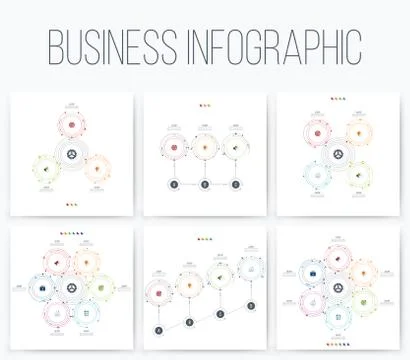Set with infographics Illustrazione stock