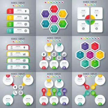Set with infographics Stock Illustration