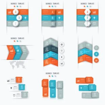 Set with infographics Stock Illustration