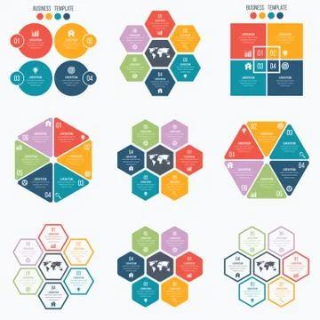 Set with infographics Stock Illustration