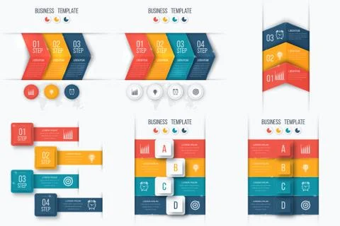 Set with infographics Stock Illustration