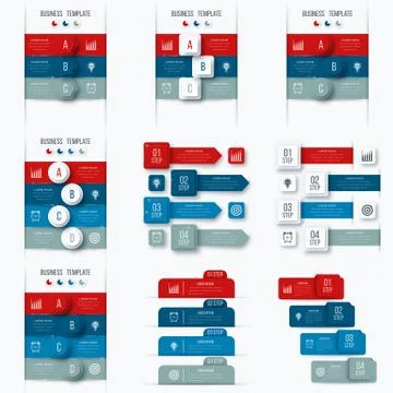 Set with infographics Stock Illustration