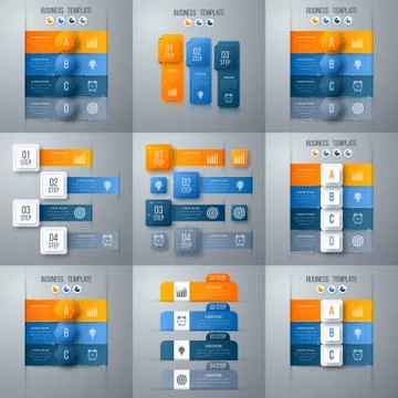 Set with infographics Illustrazione stock