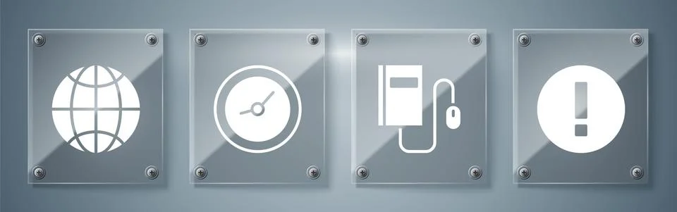 Set Information, Electronic book with mouse, Clock and Social network. Square Illustrazione stock