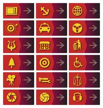 Set of information signs Stock Illustration