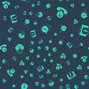 Set Information, Telephone 24 hours support, Speech bubble chat and Monitor with Stock Illustration