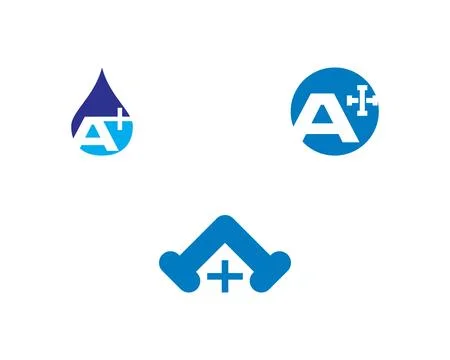 Set of Initial Letter A cross plus plumbing logo icon design template element Stock Illustration