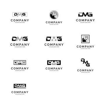 Set of Initial Letter DMG Icon Vector Logo Template Illustration Design Stock Illustration