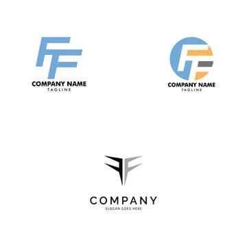 Set of Initial Letter FF Logo Template Design Illustration