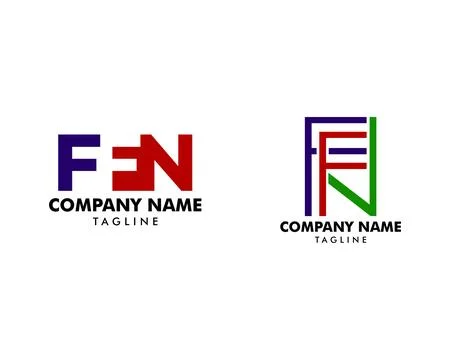 Set of Initial Letter FFN Logo Template Design Stock Illustration