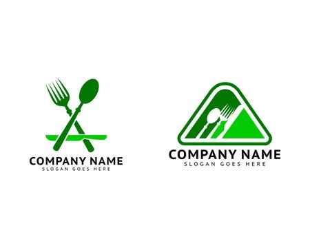 Set of Initial Letter A with Fork, Spoon, Knife for Restaurant Logo Design Stock-Illustration