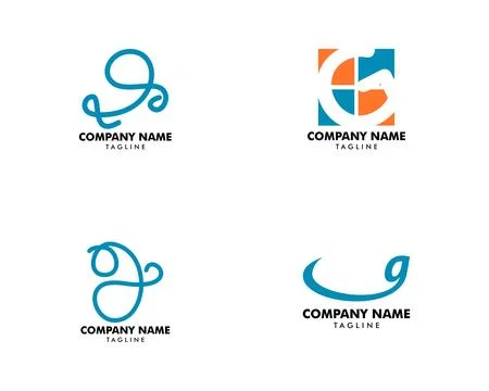 Set of Initial Letter G logo Design Template Stock Illustration