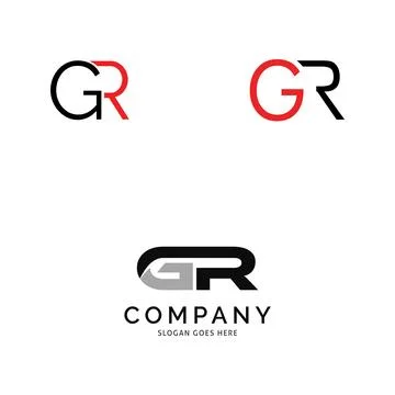 Set of Initial Letter GR Icon Vector Logo Template Illustration Design Stock Illustration