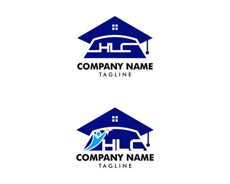 Set of Initial Letter HLC Home Schooling Logo Designs Template 스톡 일러스트