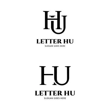 Set of Initial Letter HU Icon Vector Logo Template Illustration Design 스톡 일러스트
