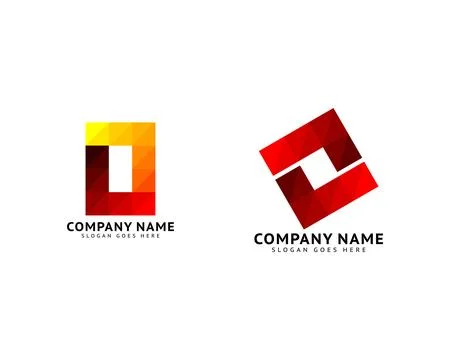 Set of Initial Letter L Vector Origami Logo Icon Stock-Illustration