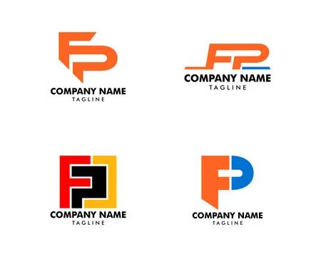 Set of Initial Letter Logo FP Template Vector Design 스톡 일러스트