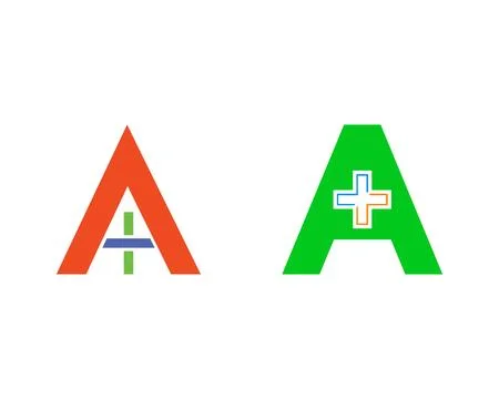 Set of Initial letter A medical logo icon design template Stock Illustration