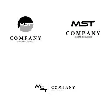 Set of Initial Letter MST Icon Vector Logo Template Illustration Design Stock Illustration