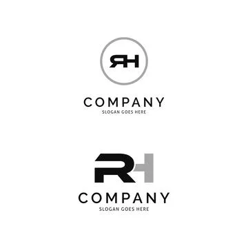 Set of Initial Letter RH Icon Vector Logo Template Illustration Design イラスト素材
