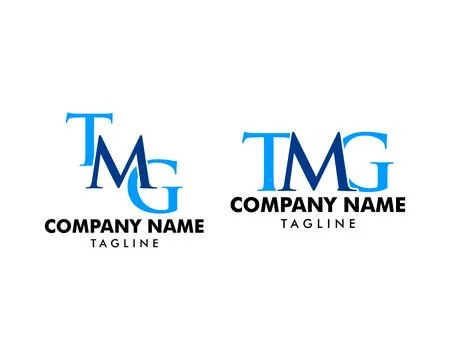 Set of Initial Letter TMG Logo Template Design Stock Illustration