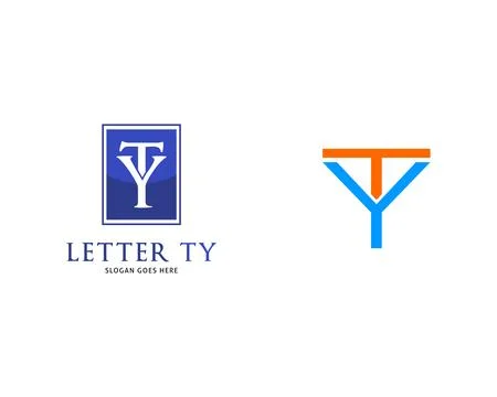 Set of Initial Letter TY Logo Template Vector Design イラスト素材