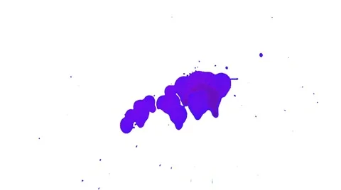 Set Of Ink Blots. The ink spreads on the paper. Stock Footage 52847769