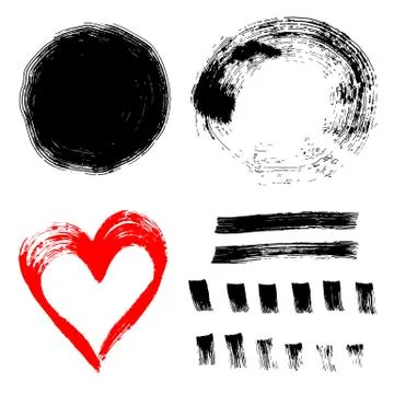 Set of ink paint frames Illustrazione stock
