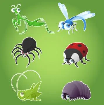 Set of insect icons Stock Illustration