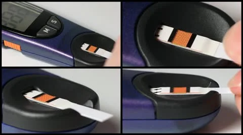 Set: Insert a test strip Vídeos de archivo 19919563