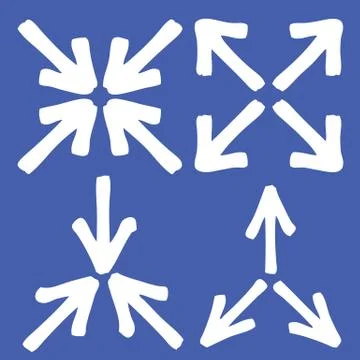 Set of inside out arrow イラスト素材