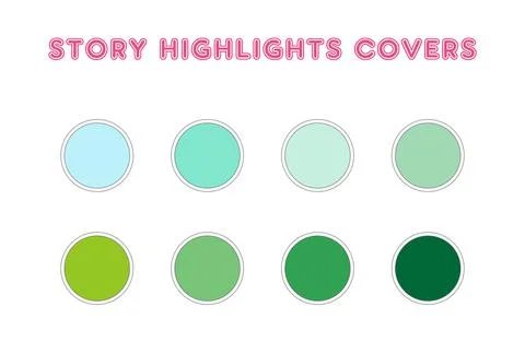 Set of Instagram Story Highlights Covers Icons. Colourful pastel backgrounds Stock Illustration