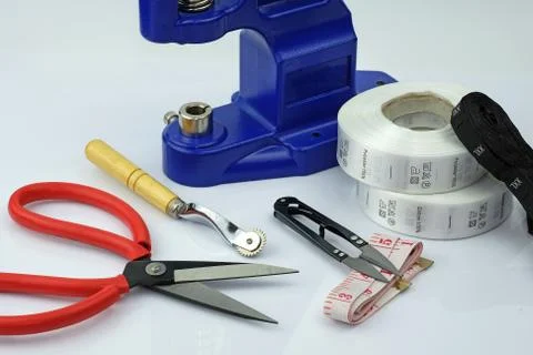A set of instruments for sewing clothes. Stock Photos