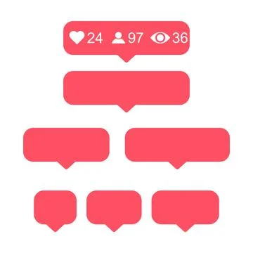 Set of Interface buttons for web design, social media icon symbol , vector il Stock Illustration
