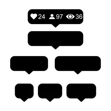 Set of Interface buttons for web design, social media icon symbol , vector il Stock Illustration