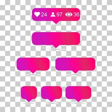 Set of Interface buttons web design shadow, social media icon symbol, vector Illustrazione stock