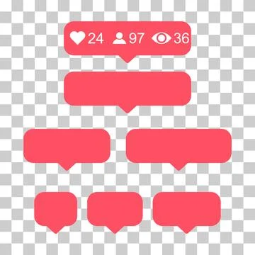 Set of Interface buttons for web design, social media icon symbol, vector ill Stock Illustration