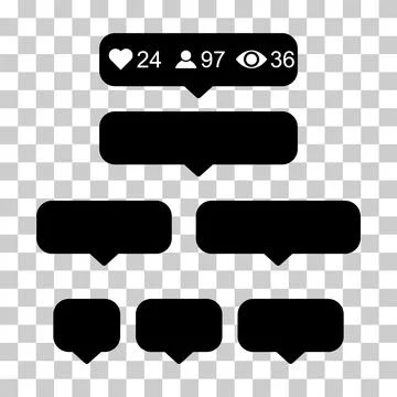 Set of Interface buttons for web design, social media icon symbol , vector il Illustration