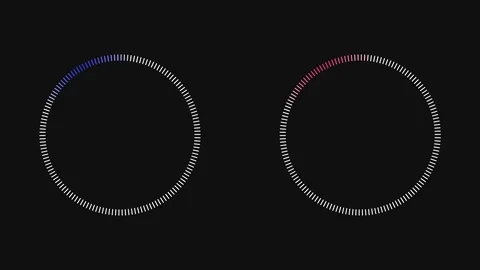 A set of interface elements in the form of a circle. Alpha channel. Stock Footage 121270425