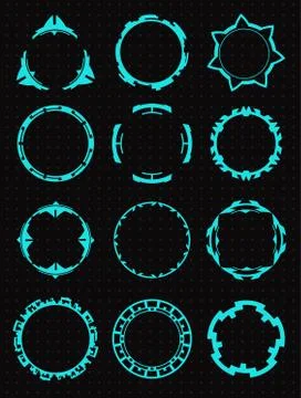 Set of interface elements hud. イラスト素材