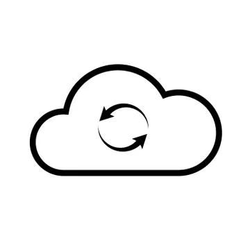 Set internet cloud icons Illustrazione stock